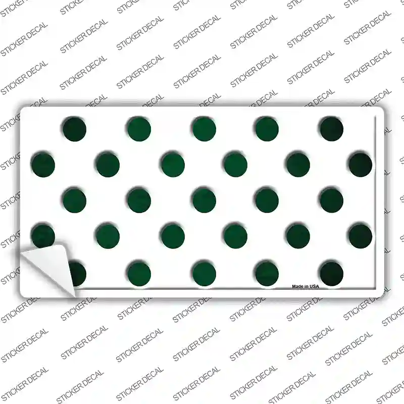 Green White Dots Oil Rubbed Novelty Sticker Decal