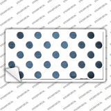 Light Blue White Dots Oil Rubbed Novelty Sticker Decal