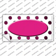Pink White Dots Oval Oil Rubbed Novelty Sticker Decal