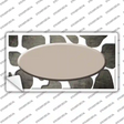 Tan White Oval Giraffe Oil Rubbed Novelty Sticker Decal