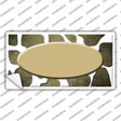 Gold White Oval Giraffe Oil Rubbed Novelty Sticker Decal