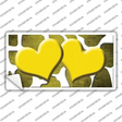 Yellow White Hearts Giraffe Oil Rubbed Novelty Sticker Decal