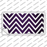 Purple White Chevron Oil Rubbed Novelty Sticker Decal