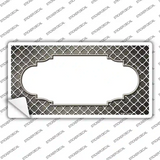 Tan White Quatrefoil Scallop Oil Rubbed Novelty Sticker Decal