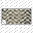 Gold White Small Chevron Oil Rubbed Novelty Sticker Decal