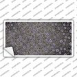 Tan Purple Flowers Oil Rubbed Novelty Sticker Decal