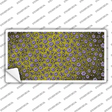 Yellow Purple Flowers Oil Rubbed Novelty Sticker Decal