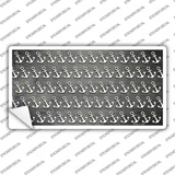 Gray White Anchor Oil Rubbed Novelty Sticker Decal
