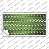 Lime Green White Anchor Oil Rubbed Novelty Sticker Decal