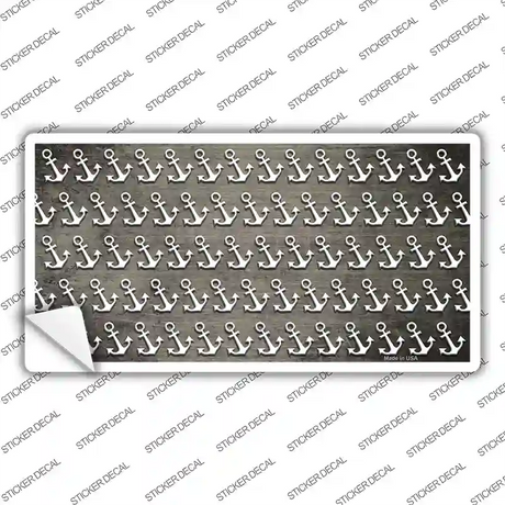 Tan White Anchor Oil Rubbed Novelty Sticker Decal