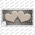 Tan White Anchor Hearts Oil Rubbed Novelty Sticker Decal