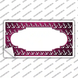 Pink White Anchor Scallop Oil Rubbed Novelty Sticker Decal