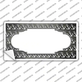 Gray White Anchor Scallop Oil Rubbed Novelty Sticker Decal
