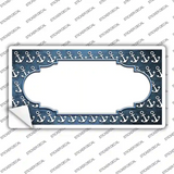 Light Blue White Anchor Scallop Oil Rubbed Novelty Sticker Decal