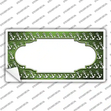 Lime Green White Anchor Scallop Oil Rubbed Novelty Sticker Decal