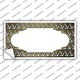 Gold White Anchor Scallop Oil Rubbed Novelty Sticker Decal