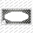 Gray White Small Dots Scallop Oil Rubbed Novelty Sticker Decal