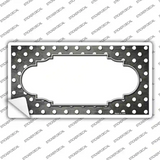 Gray White Small Dots Scallop Oil Rubbed Novelty Sticker Decal