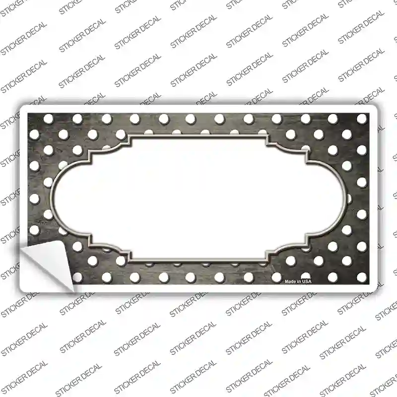 Tan White Small Dots Scallop Oil Rubbed Novelty Sticker Decal