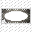 Tan White Small Dots Scallop Oil Rubbed Novelty Sticker Decal