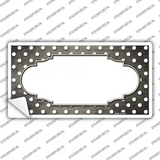 Tan White Small Dots Scallop Oil Rubbed Novelty Sticker Decal