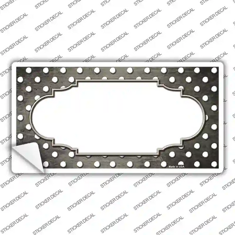 Tan White Small Dots Scallop Oil Rubbed Novelty Sticker Decal