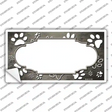 Paw Scallop Tan White Novelty Sticker Decal