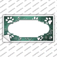 Paw Scallop Mint White Novelty Sticker Decal