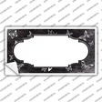 Black White Scallop Butterfly Oil Rubbed Novelty Sticker Decal