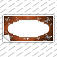 Orange White Scallop Butterfly Oil Rubbed Novelty Sticker Decal
