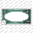 Mint White Scallop Butterfly Oil Rubbed Novelty Sticker Decal