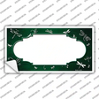 Green White Dragonfly Scallop Oil Rubbed Novelty Sticker Decal