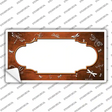 Orange White Dragonfly Scallop Oil Rubbed Novelty Sticker Decal