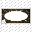 Brown White Dragonfly Scallop Oil Rubbed Novelty Sticker Decal