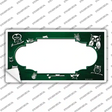 Green White Owl Scallop Oil Rubbed Novelty Sticker Decal