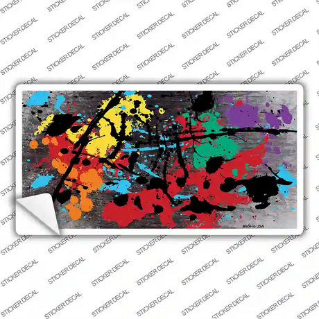 Black White Splatter Oil Rubbed Novelty Sticker Decal Small