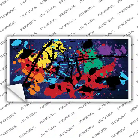 Blue Splatter Oil Rubbed Novelty Sticker Decal Small