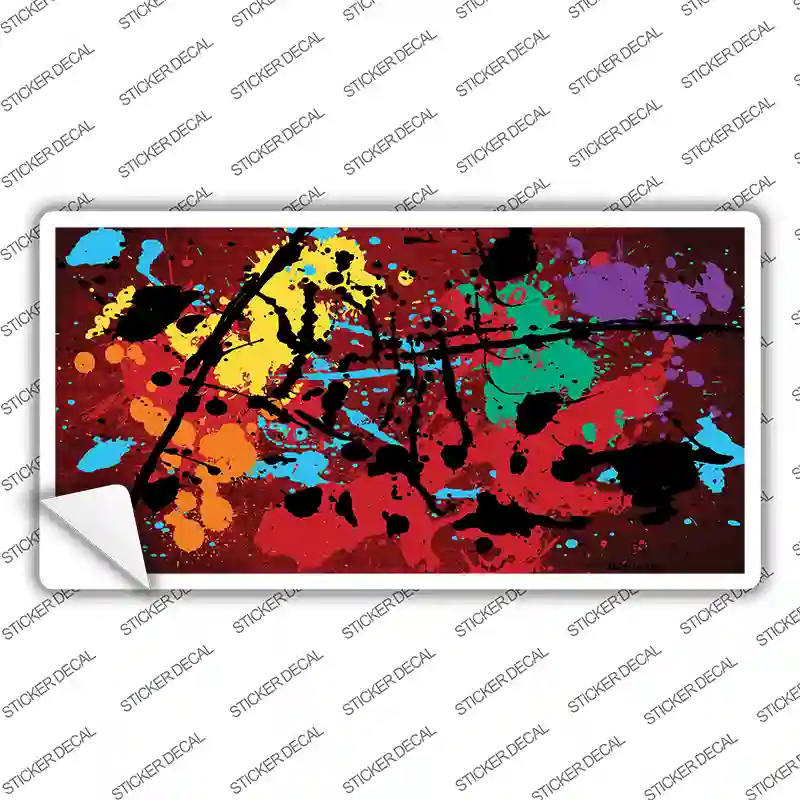 Red Splatter Oil Rubbed Novelty Sticker Decal