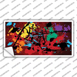 Red Splatter Oil Rubbed Novelty Sticker Decal