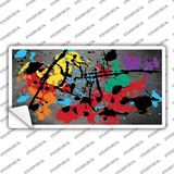 Gray Splatter Oil Rubbed Novelty Sticker Decal