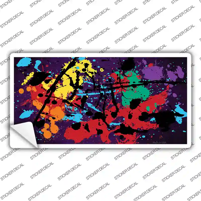 Purple Splatter Oil Rubbed Novelty Sticker Decal