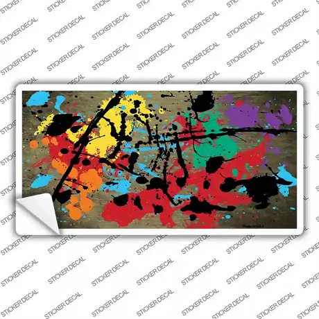 Gold Splatter Oil Rubbed Novelty Sticker Decal Small