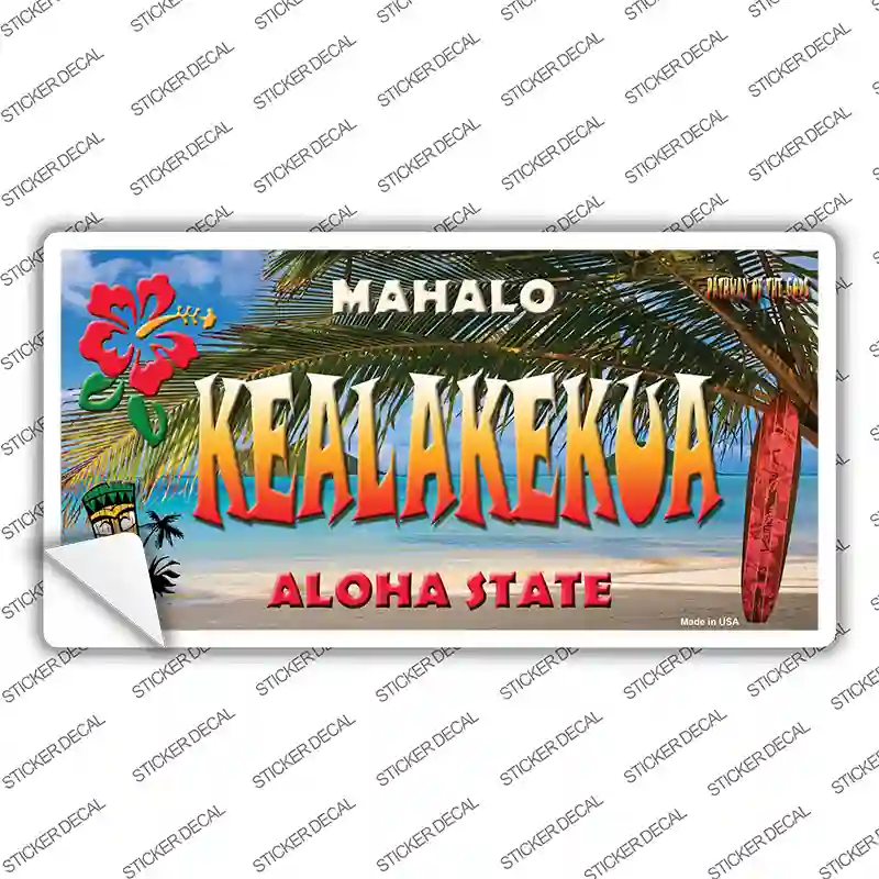 Kealakekua Hawaii State Novelty Sticker Decal Small