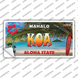 Koa Hawaii State Novelty Sticker Decal Small