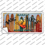 Hang Loose Surfboards Hawaii State Novelty Sticker Decal Small