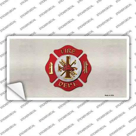 Fire Department Novelty Sticker Decal Small