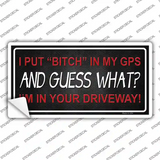 Bitch In My GPS Novelty Sticker Decal