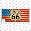 Route 66 American Flag Novelty Sticker Decal Small