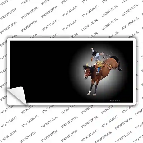 Buckin Bronco Offset Novelty Sticker Decal Small