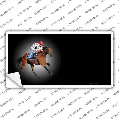 Horse Racing Offset Novelty Sticker Decal Small